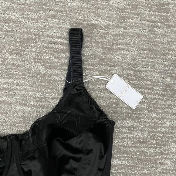 Elomi Cate Bra Womens 38L Black Full Coverage Underwire Plus Size Support - Picture 3 of 8